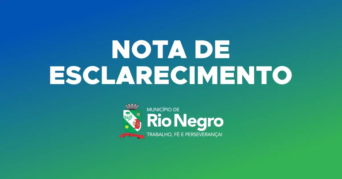 Rio Negro divulga nota de esclarecimento sobre concurso público